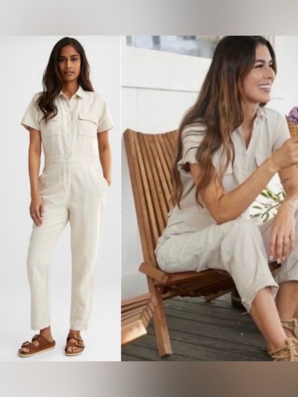 NWT Outerknown S.E.S Jumpsuit Natural Small misses Small